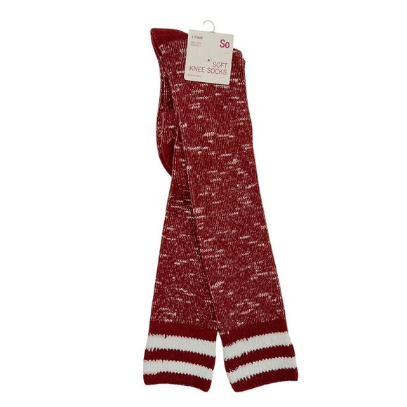 So Knee Socks Womens 9-11 Purple Pink Soft Cotton Blend Comfort Mid Cushion Knit - Picture 1 of 7